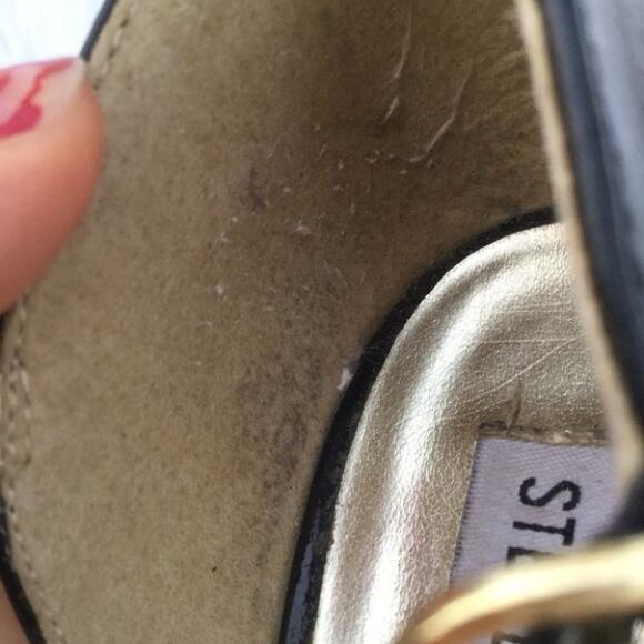 Steve Madden Talisa Black Ruffle Heels Size 7.5 - Picture 6 of 8